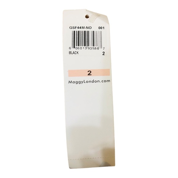 Maggy London black mod A-line style embroidered crochet mid sleeve dress size‎ 4 - Picture 14 of 15